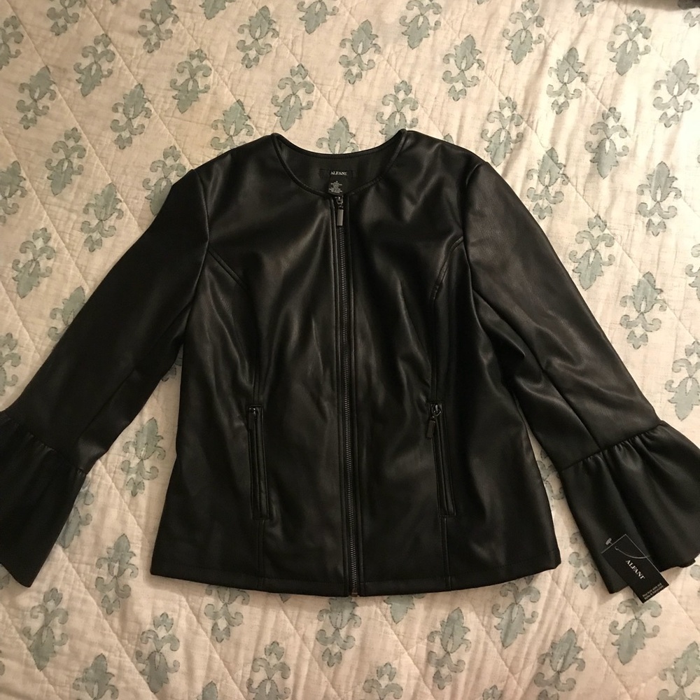 Alfani Black Pleather Jacket - NWT